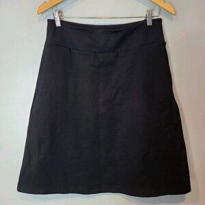Betabrand Women Skirt Sz XL Black Skort‎ Logo Spandex Comfy Active Golf Resort